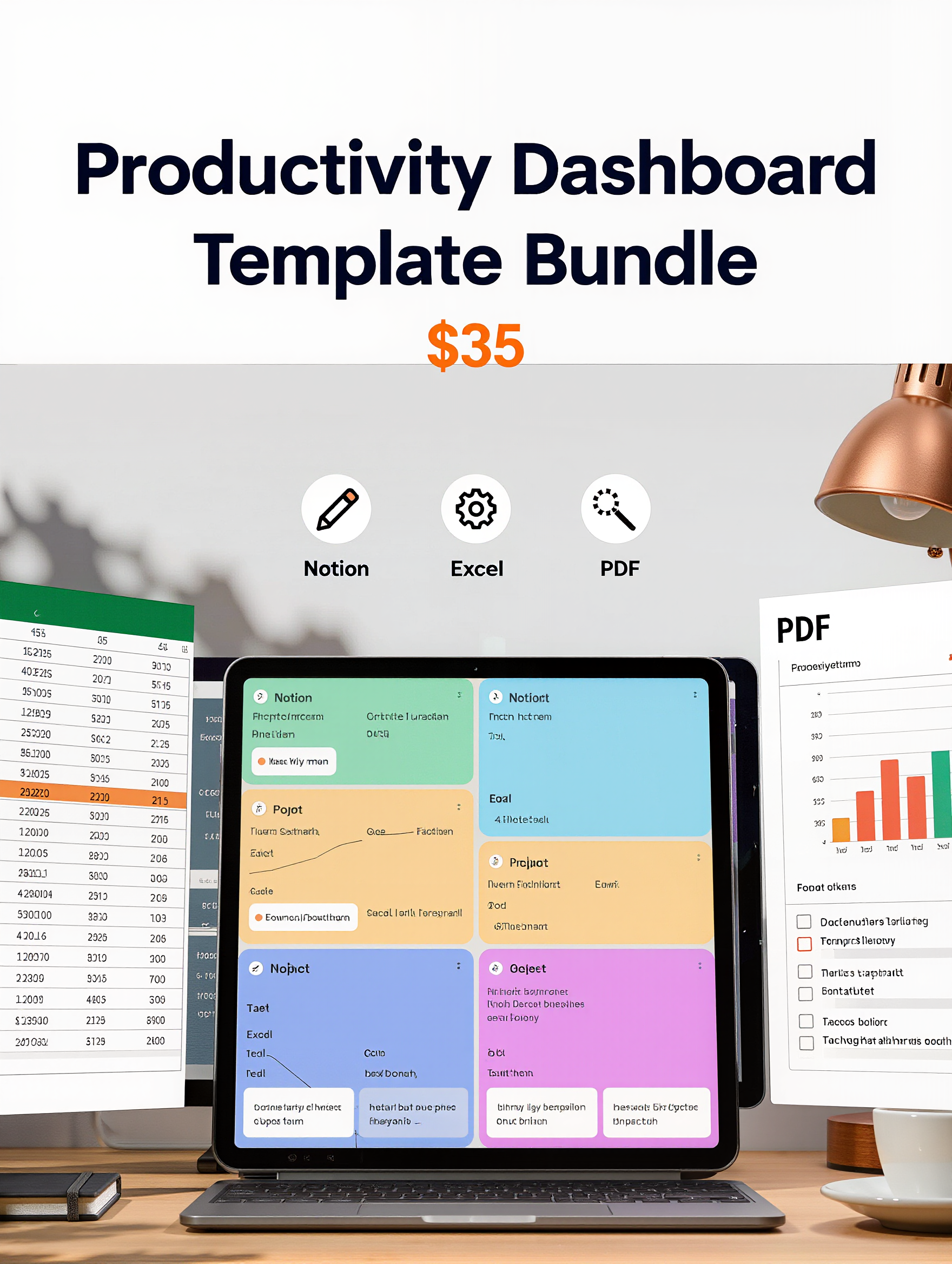 Productivity Dashboard Template Bundle